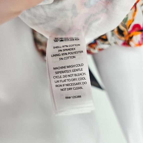 Rachel Roy Shirred Floral Crop Top L New - Picture 5 of 6